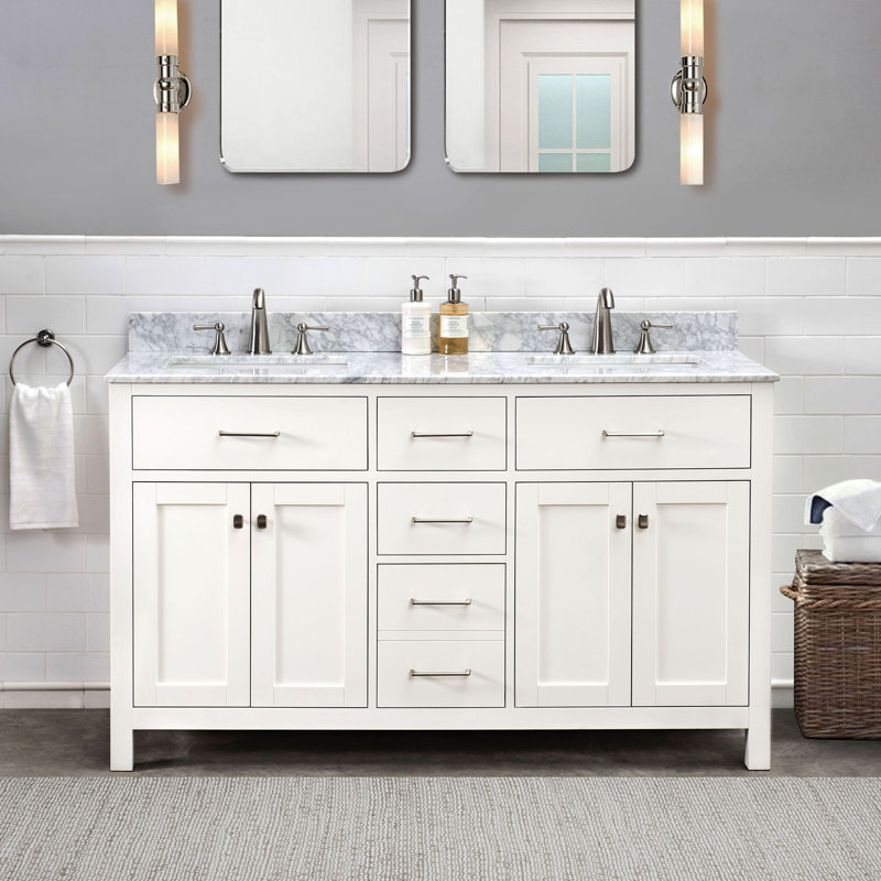 Brayden Studio® Jarnigan 60" Double Bathroom Vanity Set & Reviews Wayfair